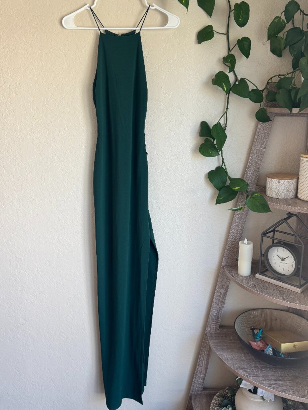 Royalty Emerald Green High Neck Open Back Maxi Dress Women’s Small - Picture 1 of 7